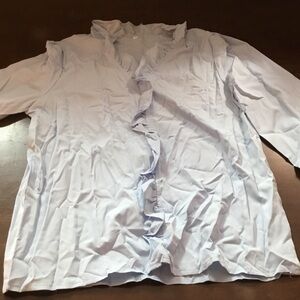 Light Blue Ruffled Blouse